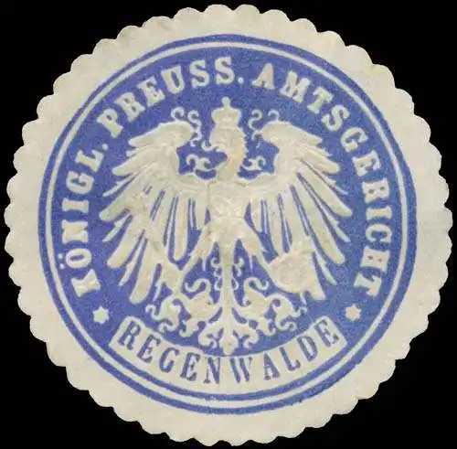 K. Pr. Amtsgericht Regenwalde/Pommern