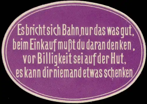 Es bricht sich Bahn, nur das was gut