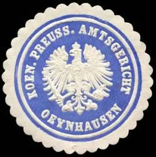 Koeniglich Preussisches Amtsgericht Oeynhausen