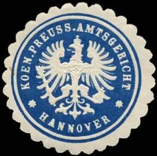 Koeniglich Preussisches Amtsgericht - Hannover