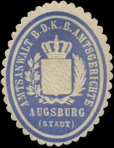 Amtsanwalt b.d. K. Bayer. Amtsgerichte Augsburg (Stadt)