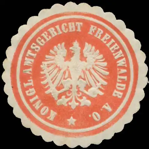 K. Amtsgericht Freienwalde/Oder