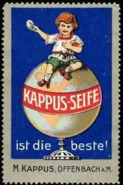 Kappus-Seife mit Kind auf Weltkugel
