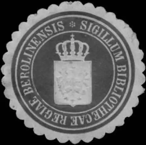 Sigillum Bibliothecae Regiae Berolinensis