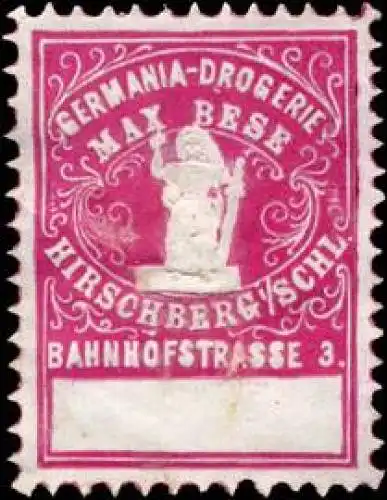 Germania - Drogerie Max Bese - Hirschberg in Schlesien