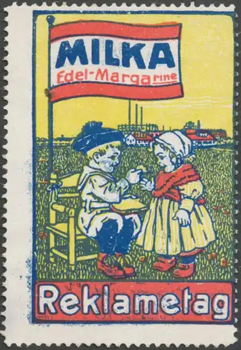 Milka Edel-Margarine Reklametag