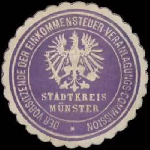 Der Vorsitzende der Einkommensteuer-Veranlagungs-Commission Stadtkreis MÃ¼nster