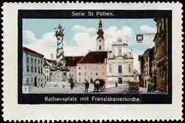 Rathausplatz mit Franziskanerkirche