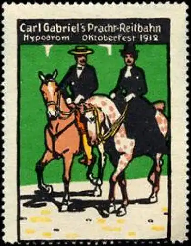 Reiten auf dem Oktoberfest 1912