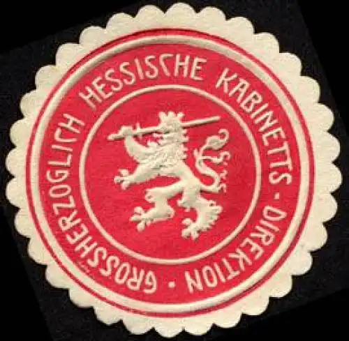 Grossherzoglich Hessische Kabinetts - Direktion