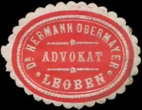 Advokat Dr. Hermann Obermayer