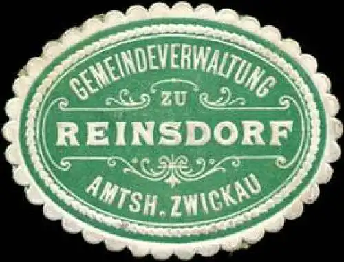 Gemeindeverwaltung zu Reinsdorf Amtsh. Zwickau