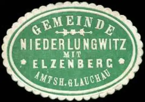 Gemeinde Niederlungwitz mit Elzenberg - Amtshauptmannschaft Glauchau