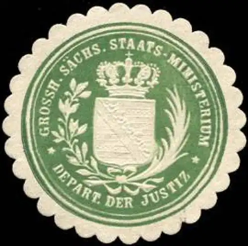 Gr. S. Staats - Ministerium - Depart. der Justiz