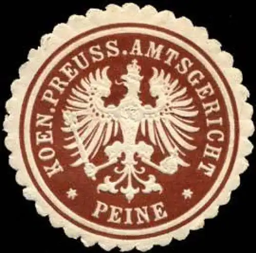 Koeniglich Preussisches Amtsgericht - Peine