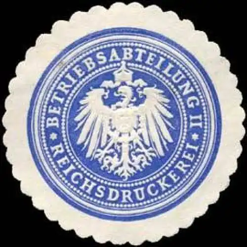 Betriebsleitung Abtheilung II. - Reichsdruckerei