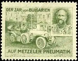 Der Zar von Bulgarien im Automobil