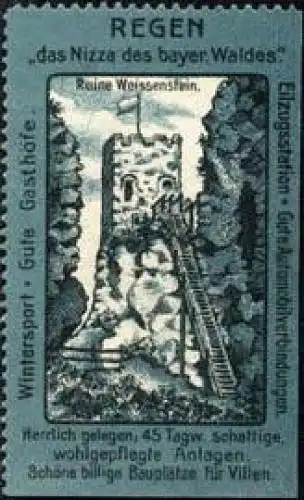 Regen - das Nizza des bayerischen Waldes - Ruine WeiÃenstein