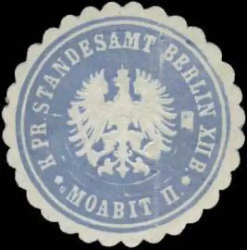 K.Pr. Standesamt Berlin XII B. Moabit II