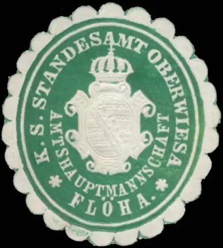 K.S. Standesamt Oberwiesa Amtsh. Flöha