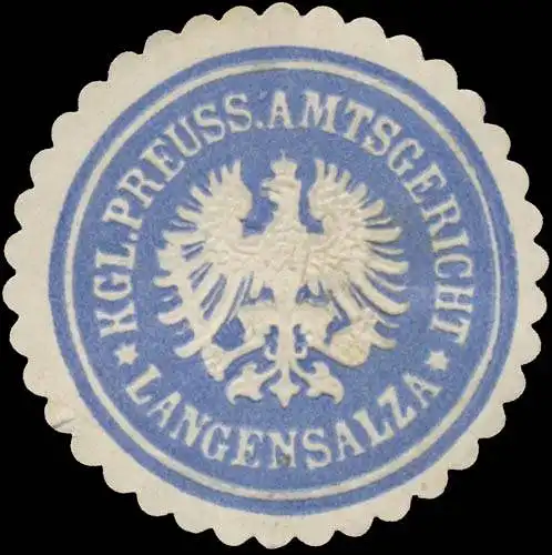 K. Pr. Amtsgericht Langensalza