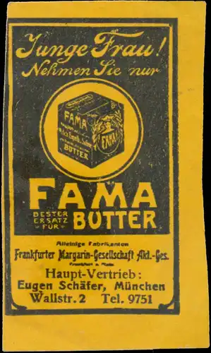 Junge Frau! Nehmen Sie nur Fama