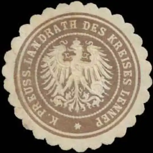 K.Pr. Landrath des Kreises Lennep