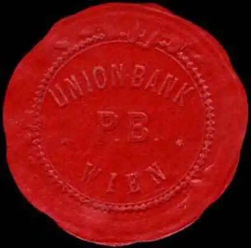 Union Bank - P.B. - Wien