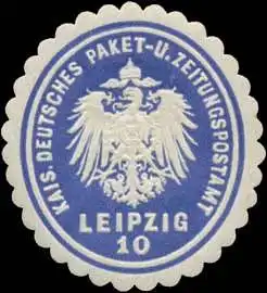 K. Deutsches Paket- und Zeitungspostamt Leipzig 10