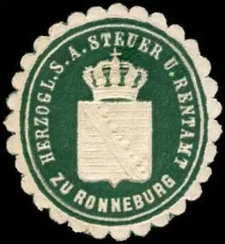 Herzoglich S. A. Steuer und Rentamt zu Ronneburg