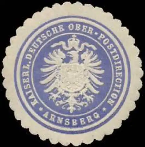 Kaiserl. Deutsche Ober-Postdirection Arnsberg