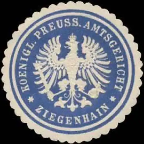 Koenigl. Preuss. Amtsgericht Ziegenhain