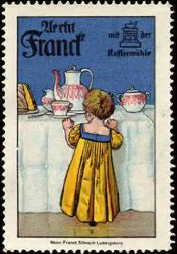 Kind am Aecht Franck Kaffeetisch