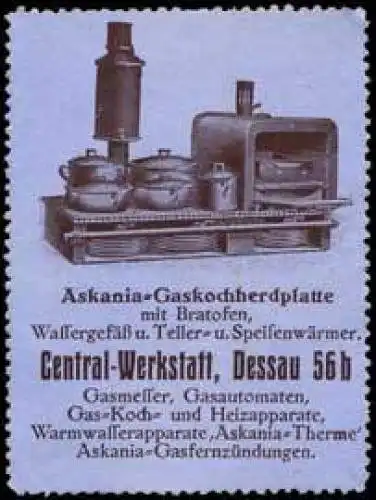 Askania-Gaskochherdplatte