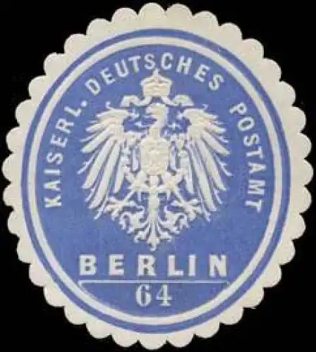 Kaiserl. Deutsches Postamt Berlin 64