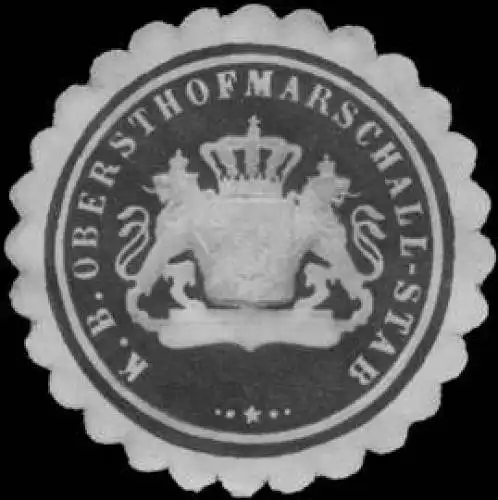 K. Bayer. Obersthofmarschallstab