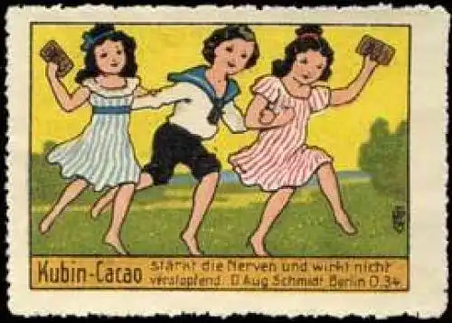 Kinder tanzen mit Kubin-Kakao