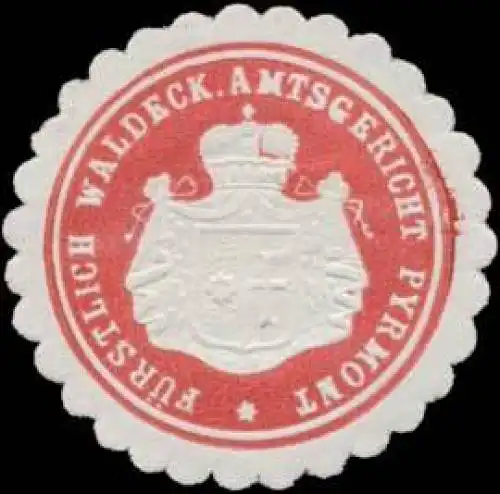 F. Waldeck. Amtsgericht Pyrmont