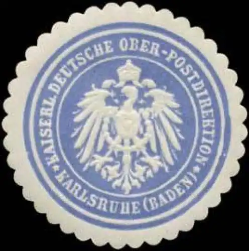 K. Deutsche Ober-Postdirektion Karlsruhe/Baden