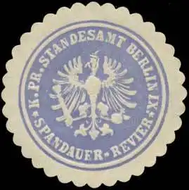 K.Pr. Standesamt Berlin IX. Spandauer Revier