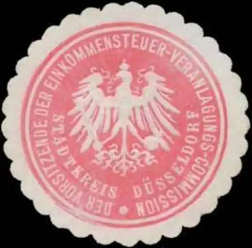 Der Vorsitzende der Einkommensteuer-Veranlagungs-Commission Stadtkreis Düsseldorf