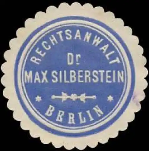Rechtsanwalt Dr. Max Silberstein