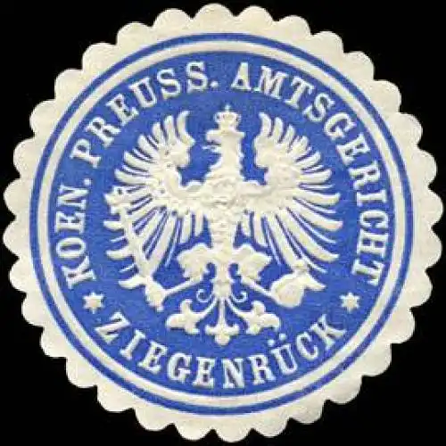 K. Pr. Amtsgericht - ZiegenrÃ¼ck