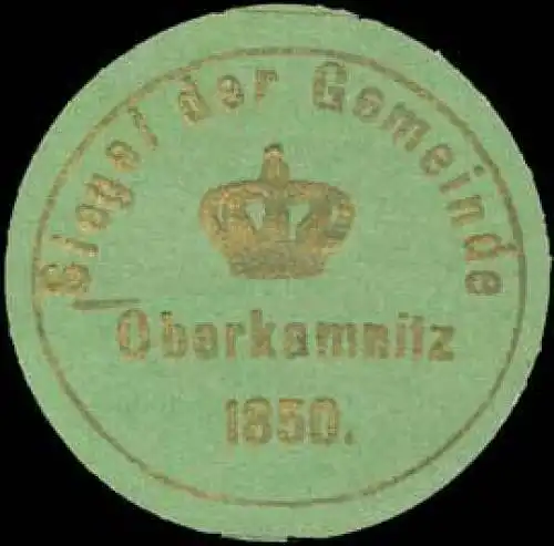 Siegel der Gemeinde Oberkamnitz 1850