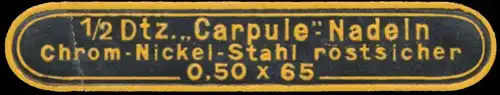 Carpule Nadeln