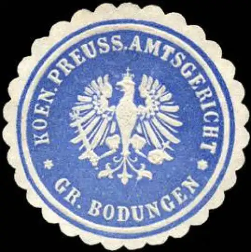 K.Pr. Amtsgericht-Gr. Bodungen