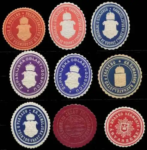 Slowenien Dalmatien Kroatien Sammlung Siegelmarken