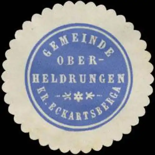 Gemeinde Oberheldrungen Kreis Eckartsberga