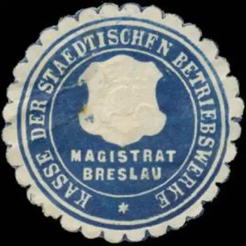 Kasse der Staedtischen Betriebswerke Magistrat Breslau