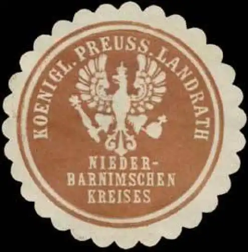 K.Pr. Landrath Niederbarnimschen Kreises